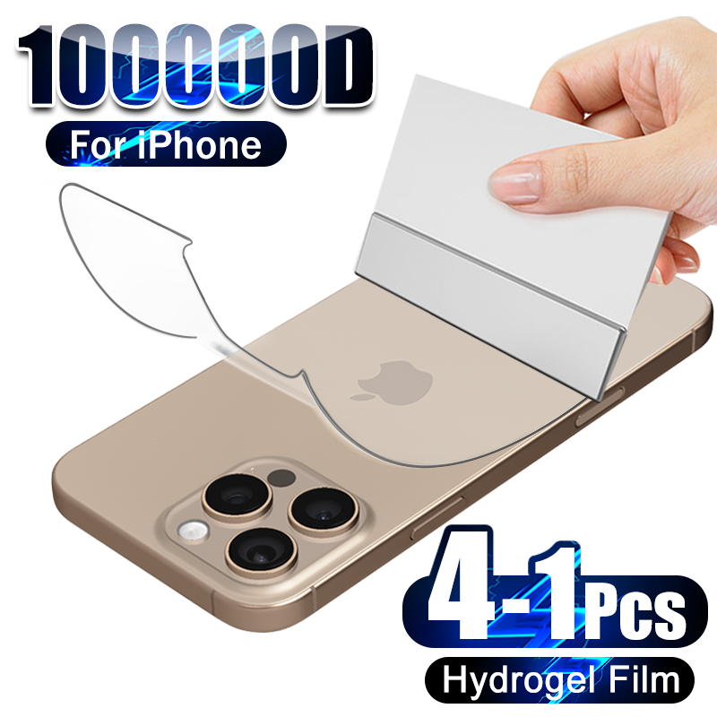 Tech Accessories Phone - 4-1Pcs Back Hydrogel Film For iPhone
