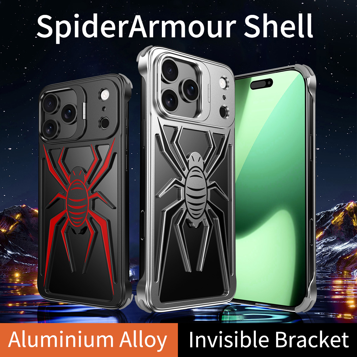 Luxury Spider Armor Metal Phon - Phone Stand Aluminum 评论和价格