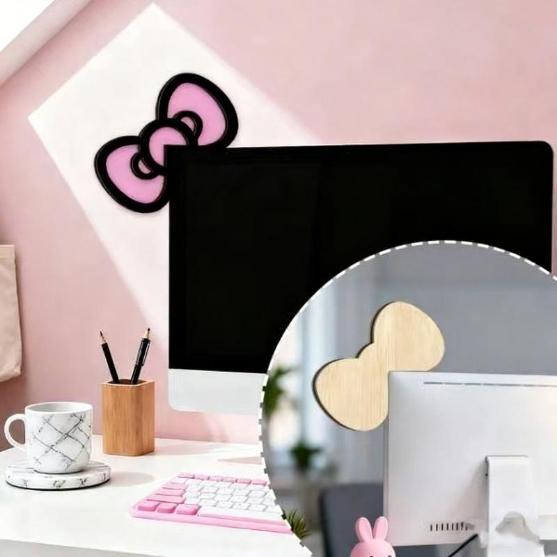 New 1/2Pcs Wooden Bowknot PC A - Tech Desktop Accessories 评论和价格