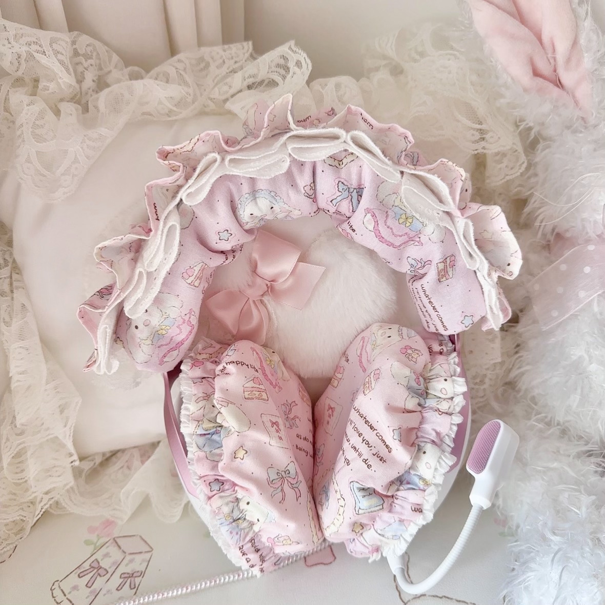 Ruffled Edge Lace Head Mounted - Tech Desktop Accessories 评论和价格