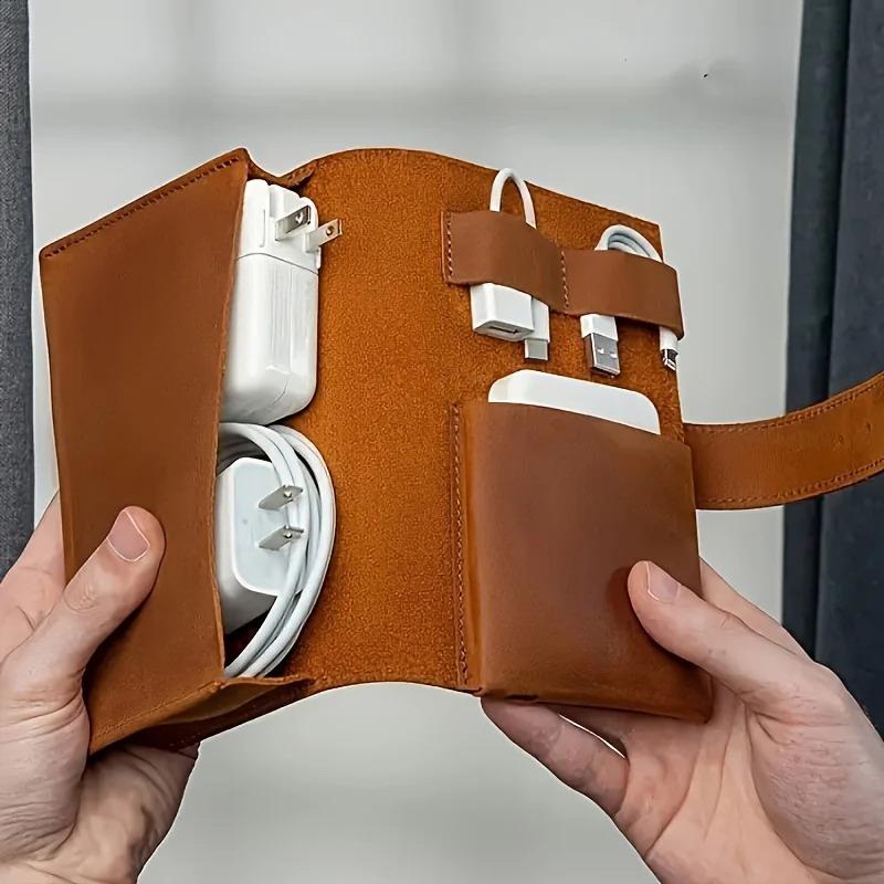 1PC PU Leather Multi-Compartme - Tech Accessories Storage 评论和价格