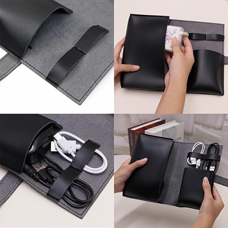 1PC PU Leather Multi-Compartme - Tech Accessories Storage 评论和价格