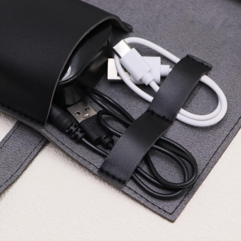 1PC PU Leather Multi-Compartme - Tech Accessories Storage 评论和价格