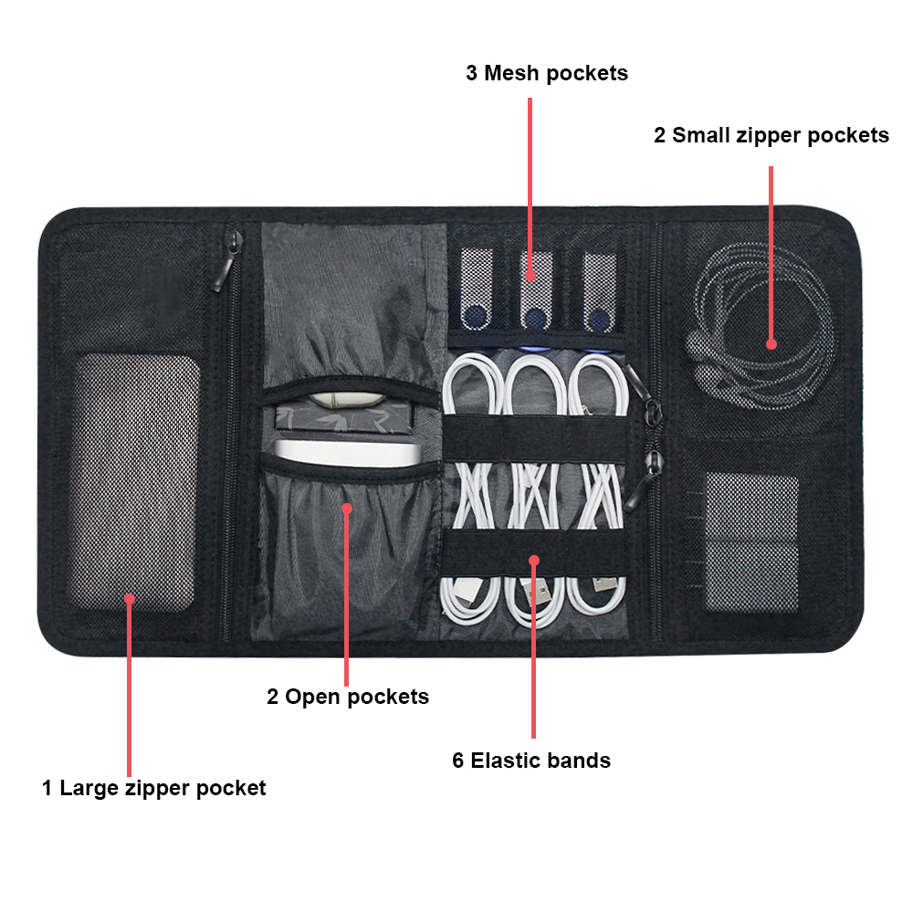 Tech Organizer Bag Cable Stora - Tech Accessories Storage 评论和价格