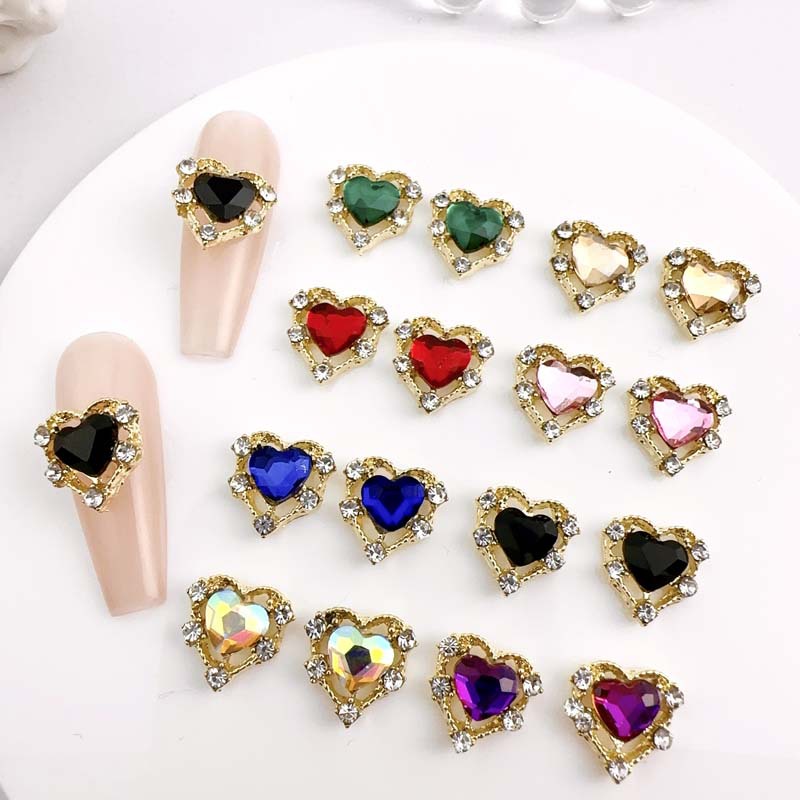10pcs Luxury Alloy Nail Charms - Y2K Tech Accessories 评论和价格