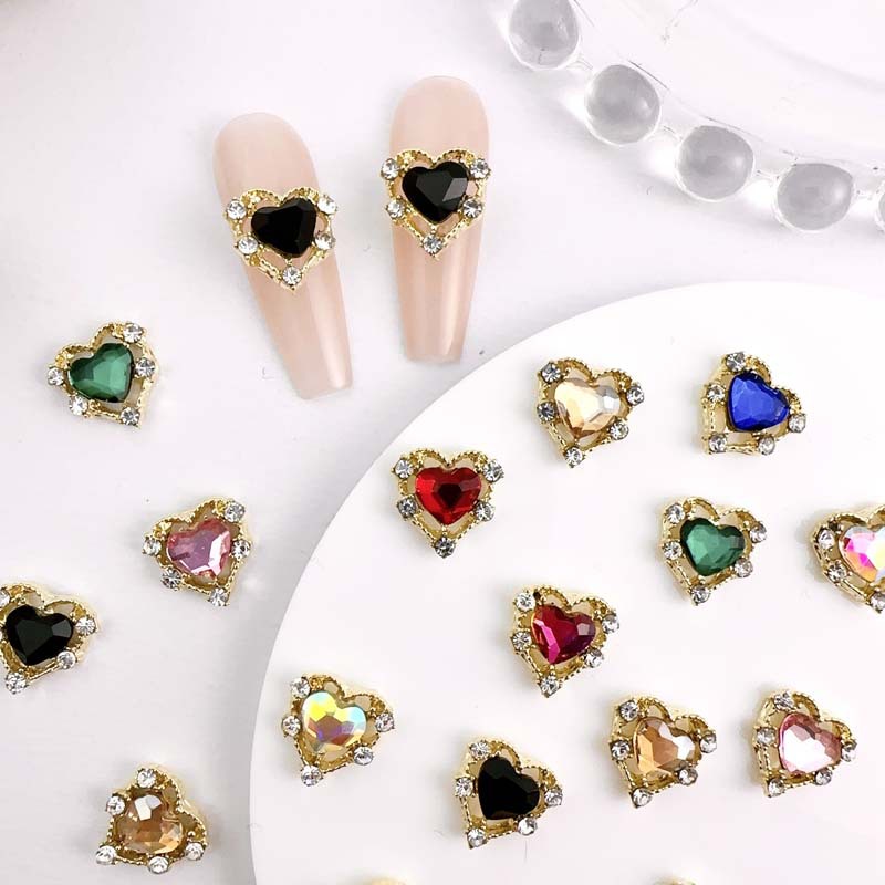 10pcs Luxury Alloy Nail Charms - Y2K Tech Accessories 评论和价格